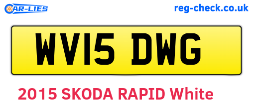 WV15DWG are the vehicle registration plates.