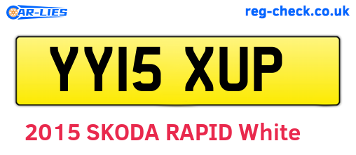 YY15XUP are the vehicle registration plates.