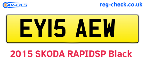 EY15AEW are the vehicle registration plates.