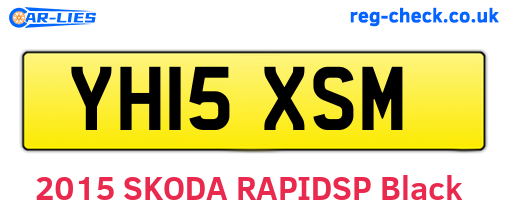 YH15XSM are the vehicle registration plates.