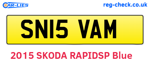 SN15VAM are the vehicle registration plates.