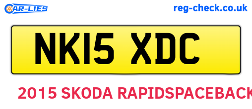 NK15XDC are the vehicle registration plates.
