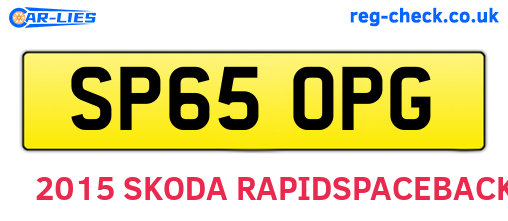 SP65OPG are the vehicle registration plates.