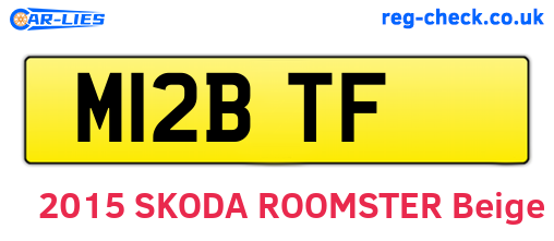 M12BTF are the vehicle registration plates.