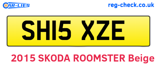 SH15XZE are the vehicle registration plates.
