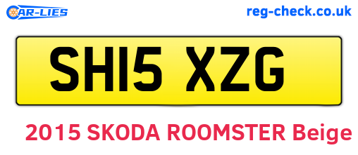 SH15XZG are the vehicle registration plates.