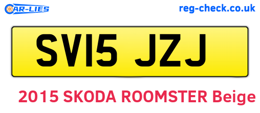 SV15JZJ are the vehicle registration plates.