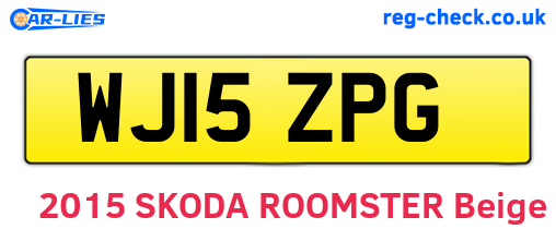 WJ15ZPG are the vehicle registration plates.