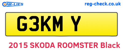 G3KMY are the vehicle registration plates.