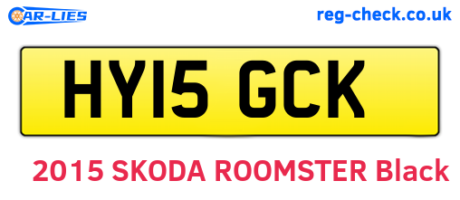 HY15GCK are the vehicle registration plates.