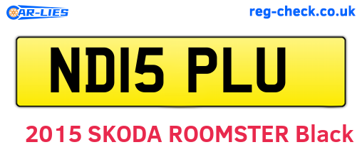 ND15PLU are the vehicle registration plates.