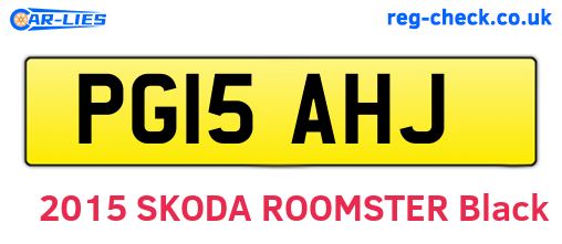 PG15AHJ are the vehicle registration plates.