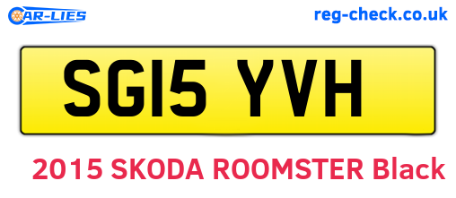 SG15YVH are the vehicle registration plates.
