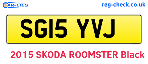 SG15YVJ are the vehicle registration plates.