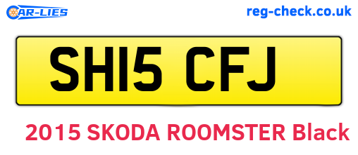 SH15CFJ are the vehicle registration plates.