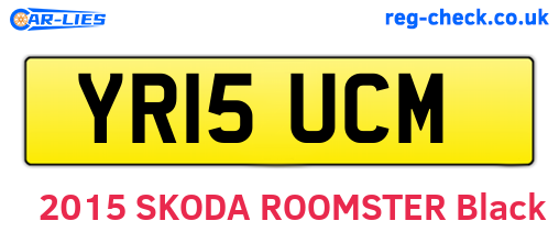 YR15UCM are the vehicle registration plates.