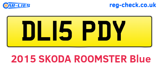 DL15PDY are the vehicle registration plates.