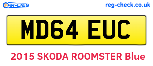 MD64EUC are the vehicle registration plates.