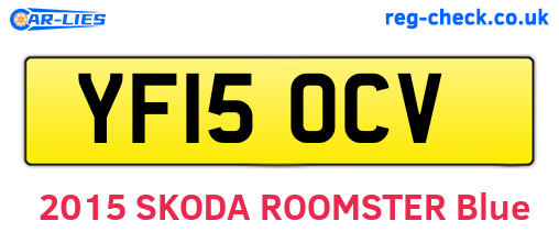 YF15OCV are the vehicle registration plates.