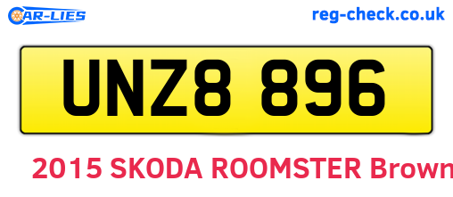 UNZ8896 are the vehicle registration plates.