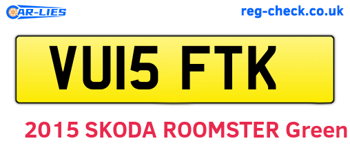 VU15FTK are the vehicle registration plates.