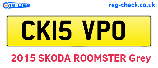 CK15VPO are the vehicle registration plates.