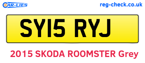 SY15RYJ are the vehicle registration plates.