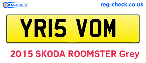 YR15VOM are the vehicle registration plates.