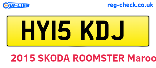 HY15KDJ are the vehicle registration plates.