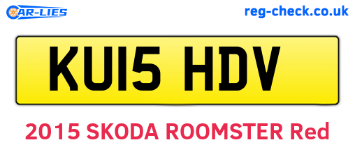 KU15HDV are the vehicle registration plates.
