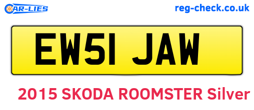 EW51JAW are the vehicle registration plates.