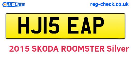HJ15EAP are the vehicle registration plates.
