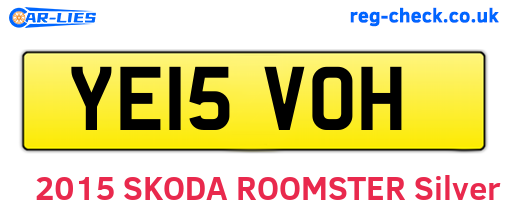YE15VOH are the vehicle registration plates.