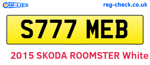 S777MEB are the vehicle registration plates.