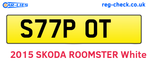 S77POT are the vehicle registration plates.