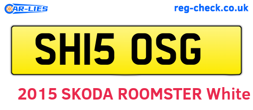 SH15OSG are the vehicle registration plates.