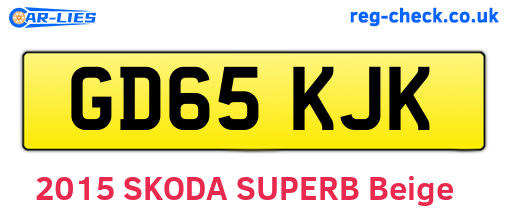 GD65KJK are the vehicle registration plates.