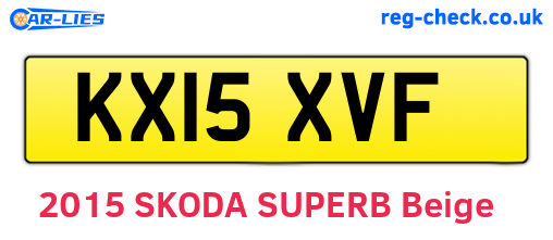 KX15XVF are the vehicle registration plates.