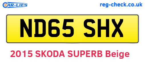 ND65SHX are the vehicle registration plates.