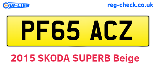 PF65ACZ are the vehicle registration plates.