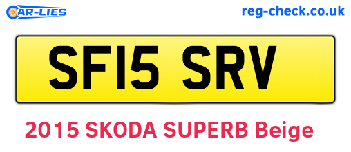 SF15SRV are the vehicle registration plates.