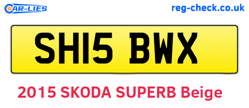 SH15BWX are the vehicle registration plates.