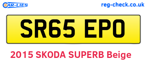 SR65EPO are the vehicle registration plates.