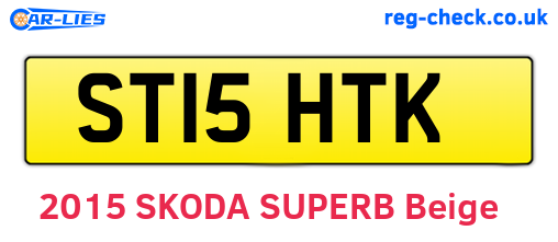 ST15HTK are the vehicle registration plates.