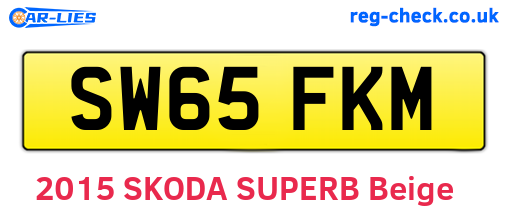 SW65FKM are the vehicle registration plates.