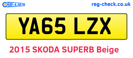 YA65LZX are the vehicle registration plates.
