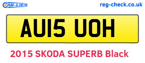 AU15UOH are the vehicle registration plates.