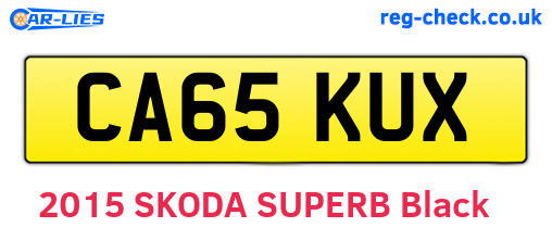 CA65KUX are the vehicle registration plates.