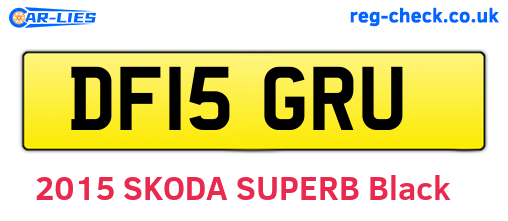 DF15GRU are the vehicle registration plates.