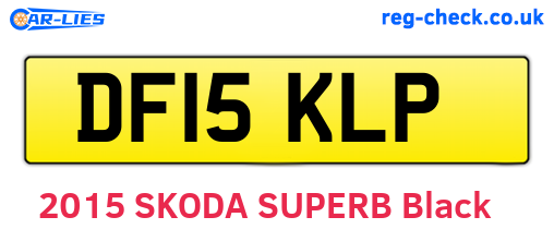 DF15KLP are the vehicle registration plates.